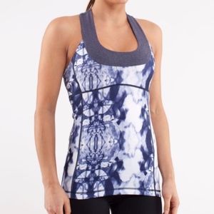 Lululemon Tank Sleeveless Tie Dye + Shelf Bra 6